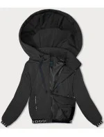 Čierna prešívaná bunda s ozdobnými sťahovacími lemami (16M9085-392) Čierna prešívaná bunda s ozdobnými sťahovacími lemami (16M9085-392)