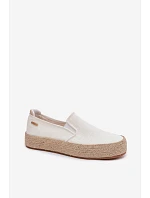 Dámske espadrilky na platforme Big Star TT274090 Ecru Dámske espadrilky na platforme Big Star TT274090 Ecru