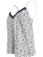 Dámsky pyžamový top WOVEN CAMI PRINT UW0UW05006 02X biely s potlačou - Tommy Hilfiger Dámsky pyžamový top WOVEN CAMI PRINT UW0UW05006 02X biely s potlačou - Tommy Hilfiger
