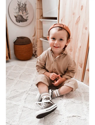 Dziecięce Wysokie Trampki Khaki Filemon