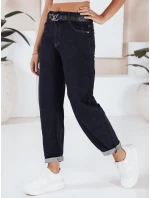 Dámske tmavomodré džínsy balónového strihu FashionStreet UY2766