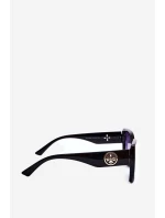 Damskie Klasyczne Okulary Przeciwsłoneczne Z Ozdobnymi Detalami UV400 Czarne