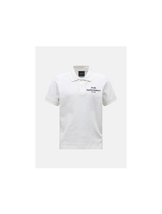 Polo tričko Peak Performance Jr Original Polo, biele Polo tričko Peak Performance Jr Original Polo, biele