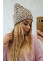 Dámska čiapka Delia K260 tmavo béžová