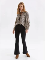 Dámska blúzka SBD1415 béžovo-čierna - Top secret Dámska blúzka SBD1415 béžovo-čierna - Top secret