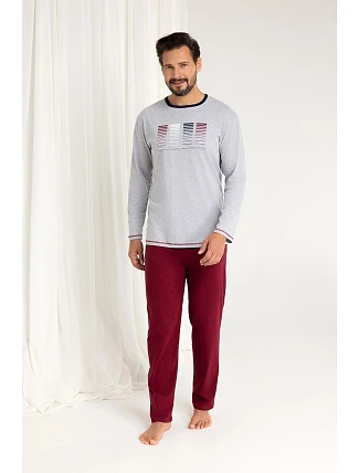 Regina 487 dĺžka/r M-XL Z25/26 pánske pyžamo Regina 487 dĺžka/r M-XL Z25/26 pánske pyžamo