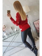 Vianočný sveter s nápisom red