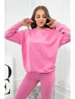 Bavlnená mikina + legíny svetlo ružová