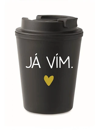 VIEM - čierny termohrnček 300 ml
