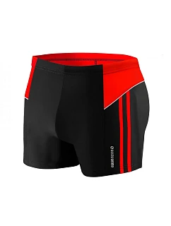 Plavecké boxerky 384 čierno-červené - Sesto Senso