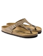 Dámske žabky Birkenstock Gizeh Oiled Leather Tabacco Brown Regular wide (0943811) dámske
