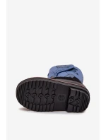 Dětské sněhule na suchý zip Lee Cooper LCJ-25-10-3774 modré