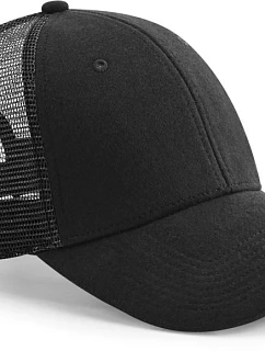 Beechfield B 678 6-panelová truckerová čiapka „Athleisure“ 53.0678 čierna