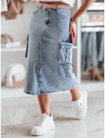 CARGOMIDI modrá midi džínsová sukňa FashionStreet CY0490 CARGOMIDI modrá midi džínsová sukňa FashionStreet CY0490