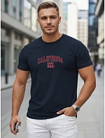 Pánske bavlnené tričko s potlačou „California“, tmavomodré, FashionStreet NX5140R Pánske bavlnené tričko s potlačou „California“, tmavomodré, FashionStreet NX5140R