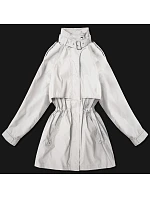 Dámska tenká bunda s vetrovým golierom Goodlookin Light Beige (P3-6302-12)