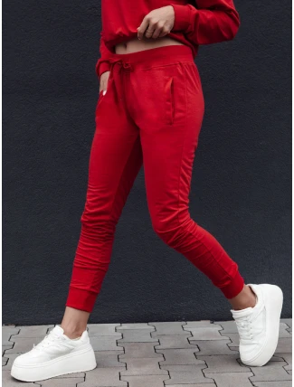 Dámske tepláky RELAX MODE červené FashionStreet UY2141 Dámske tepláky RELAX MODE červené FashionStreet UY2141