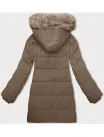 Dámska zimná bunda s kapucňou J Style béžová (16M9099-62)