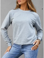 FashionStreet dámska klasická svetlosivá mikina BY1544 FashionStreet dámska klasická svetlosivá mikina BY1544