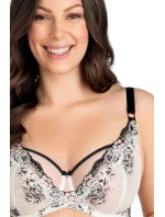 Dámska podprsenka 840 Black & white - GORSENIA Dámska podprsenka 840 Black & white - GORSENIA