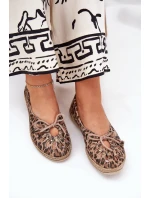 Ploché baleríny z prírodnej leopardej kože Zazoo 10179 brown Ploché baleríny z prírodnej leopardej kože Zazoo 10179 brown