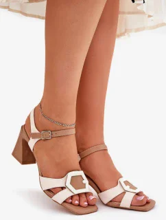 Sandále na podpätku model 210692 Vykročte štýlovo