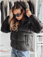Dámska krátka páperová bunda GLAMVO s kapucňou čierna FashionStreet TY4950