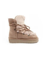 D.Franklin snehové topánky dámske zimné módne kožušiny zateplené hnedé vysoké ženy