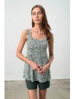 Dámske pyžamo Magda 18142 Tmavo zelená vzor - Vamp Dámske pyžamo Magda 18142 Tmavo zelená vzor - Vamp