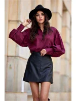Krátka koženková sukňa SPO0052 čierna - Roco Fashion Krátka koženková sukňa SPO0052 čierna - Roco Fashion