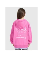 Dievčenská mikina bez prúžkov s kapucňou 4F 4FJRAW25TSWSF2439-54S