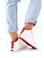 Damskie Wysokie Trampki Cross Jeans II2R4033C Białe