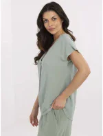Blúzka D73761M11171B pistáciová