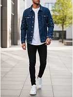Pánska modrá džínsová bunda FashionStreet TX4413 Pánska modrá džínsová bunda FashionStreet TX4413