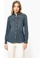 Kariban K 518 Džínsová blúzka s dlhými rukávmi 20.K518 blue jean Kariban K 518 Džínsová blúzka s dlhými rukávmi 20.K518 blue jean