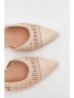 Dámské sandály s pleteným na platformě světle béžové Nivorra
