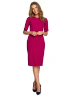 S317 Puzdrové šaty s dvojitým predným dielom - kráľovská modrá S317 Puzdrové šaty s dvojitým predným dielom - kráľovská modrá