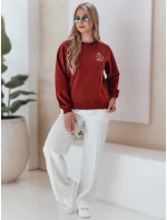 Dámska nadrozmerná mikina s výšivkou CHERSOFT brick FashionStreet BY1398 Dámska nadrozmerná mikina s výšivkou CHERSOFT brick FashionStreet BY1398