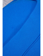 Zateplená mikina s asymetrickým zipsom nevädzovo modrá