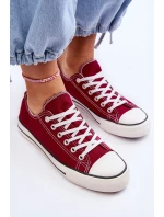 Trampki Klasyczne Niskie Damskie Bordowe Vegas