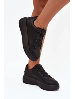 Sneakersy Damskie Na Platformie Big Star SS274244 Czarne