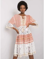 Šaty DHJ SK 13567.41P tmavo oranžová