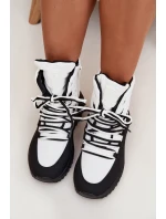 Dámske snežnice Big Star so zipsom - White/Black