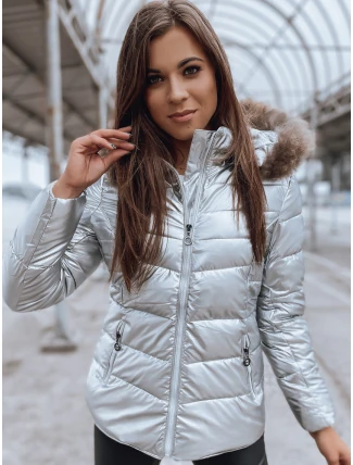 Dámska bunda NELLY silver FashionStreet TY2273 Dámska bunda NELLY silver FashionStreet TY2273