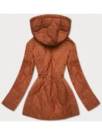 Červeno-čierna obojstranná dámska prešívaná bunda (MHM-W589)