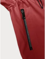 Tenká červená bunda s kapucňou S'West (B8236-4)