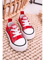 Dziecięce Klasyczne Niskie Trampki BIG STAR HH374196 Czerwone