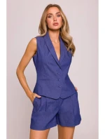 M859 Džínsová vesta - modrá