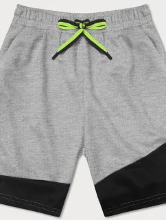 Pánske dvojfarebné sivé šortky (8K930-2)