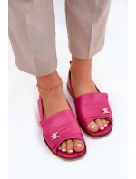 Skórzane Eleganckie Baleriny Z Odkrytymi Palcami Zazoo 1865 Fuksja Skórzane Eleganckie Baleriny Z Odkrytymi Palcami Zazoo 1865 Fuksja